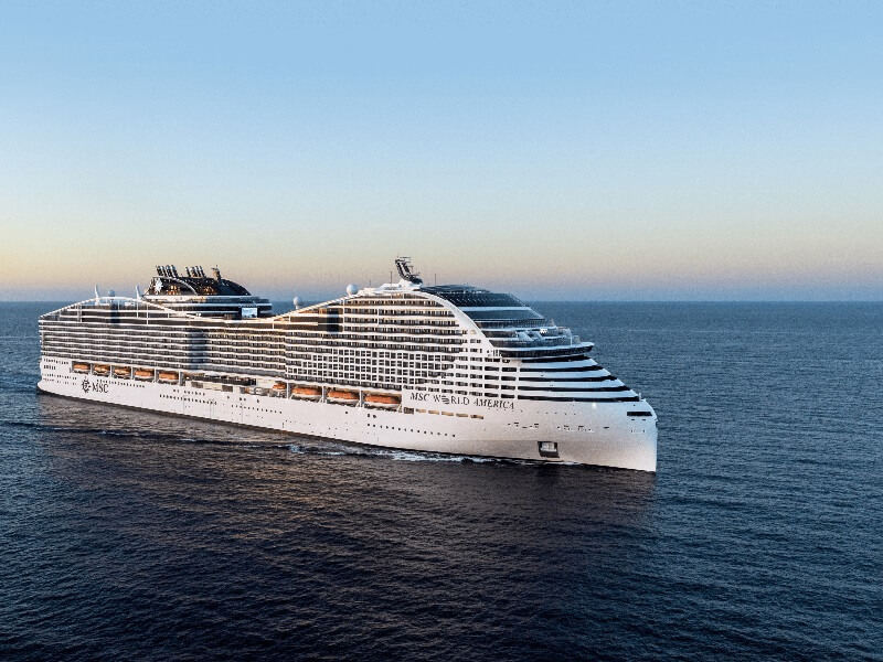MSC World America at sea