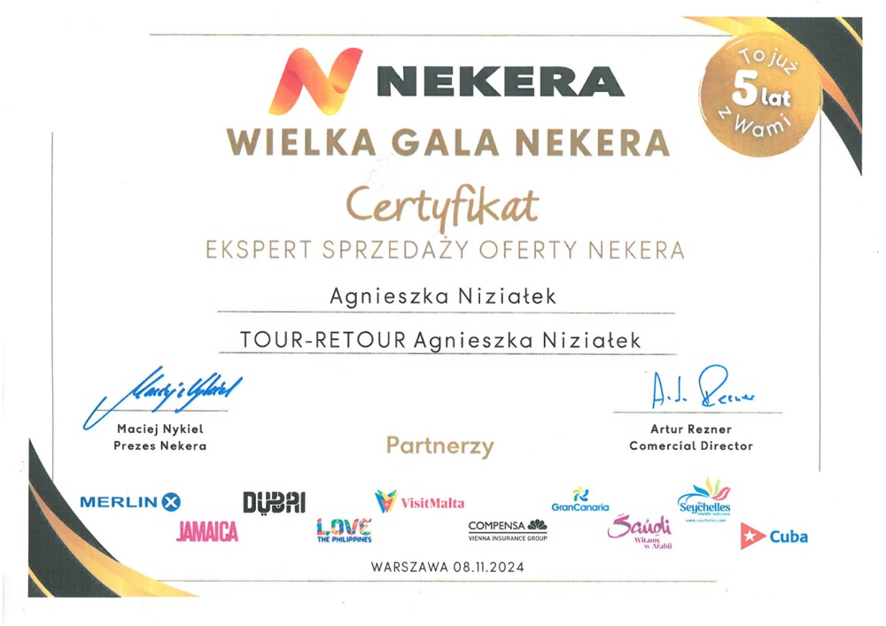 NEKERA — travel sales expert — Agnieszka Niziałek